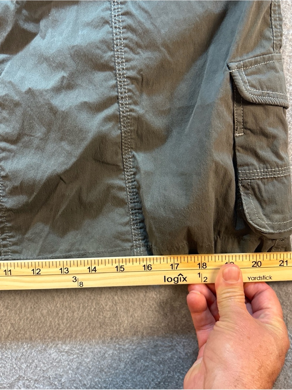 Kuhl Skirt Size 6 Khaki Cargo Pockets Drawstring Utility Hiking Stretch Green - Picture 2 of 7